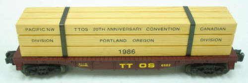 Lionel 1986 Convention Flat Bed Lumber Car (TTOS) image