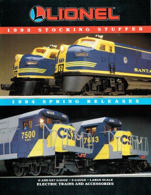 Lionel 1993 Stocking Stuffers / 1994 Spring Releases Catalog image
