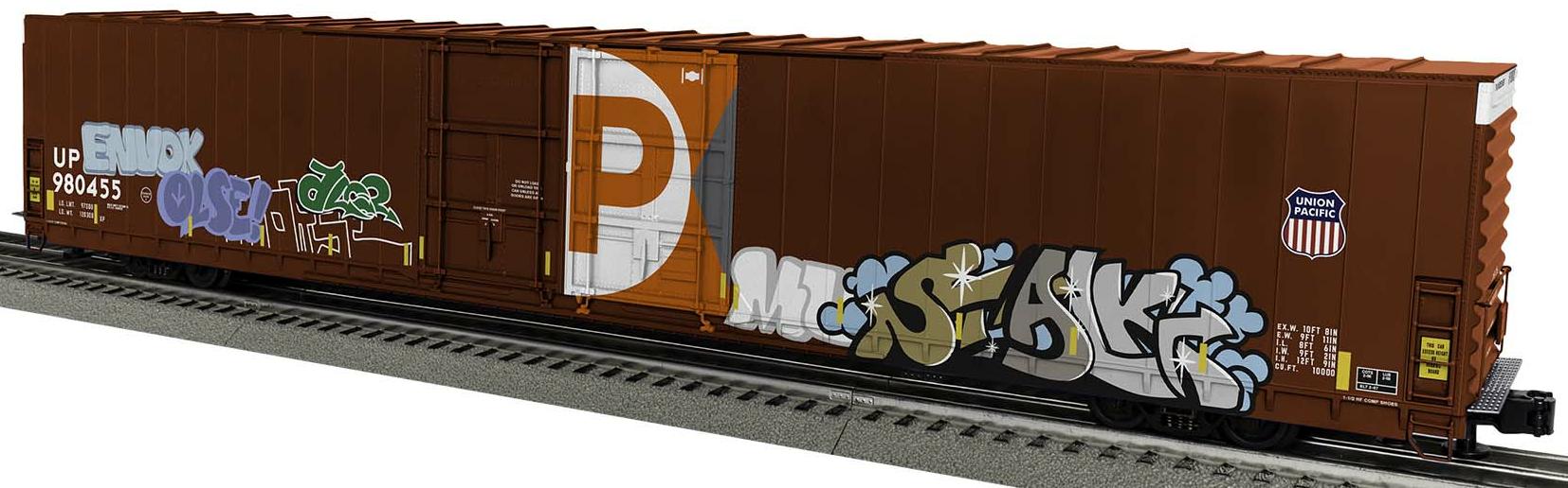 Union Pacific 86' 4 Door High Cube Boxcar w/graffiti #980455 image