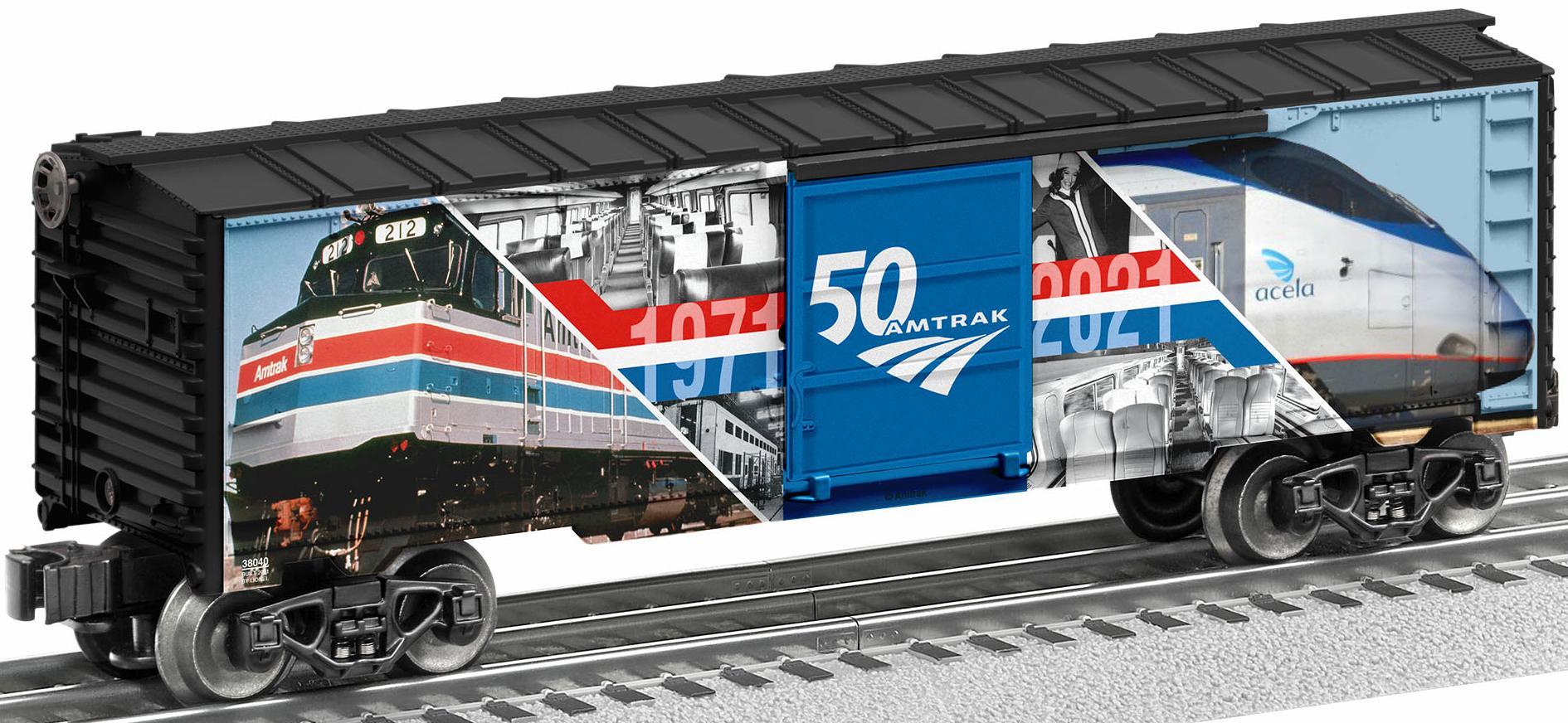 Amtrak 50th Anniversary Boxcar image
