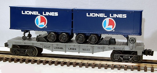 Lionel Lines Flatcar with Lionel Trailers image