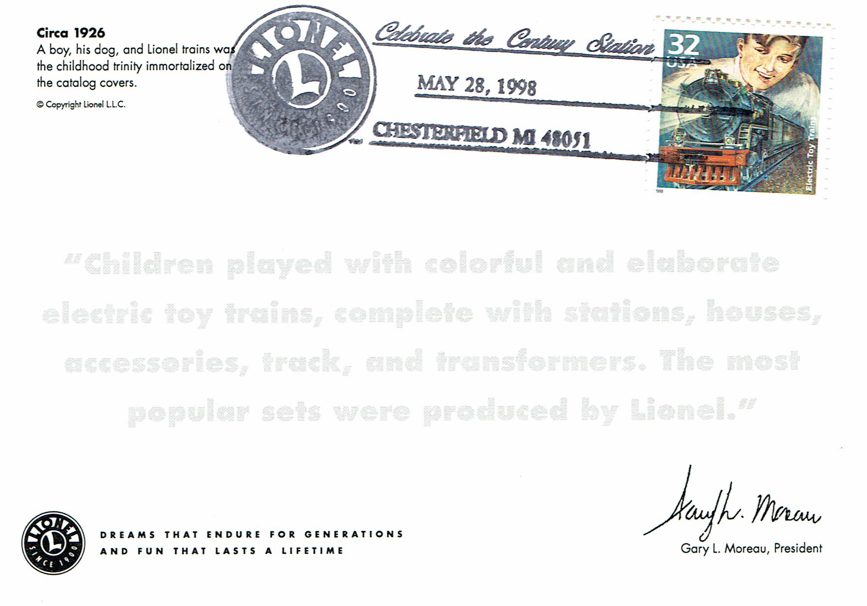 "Celebrate the Century" First Day Cover (reverse) image