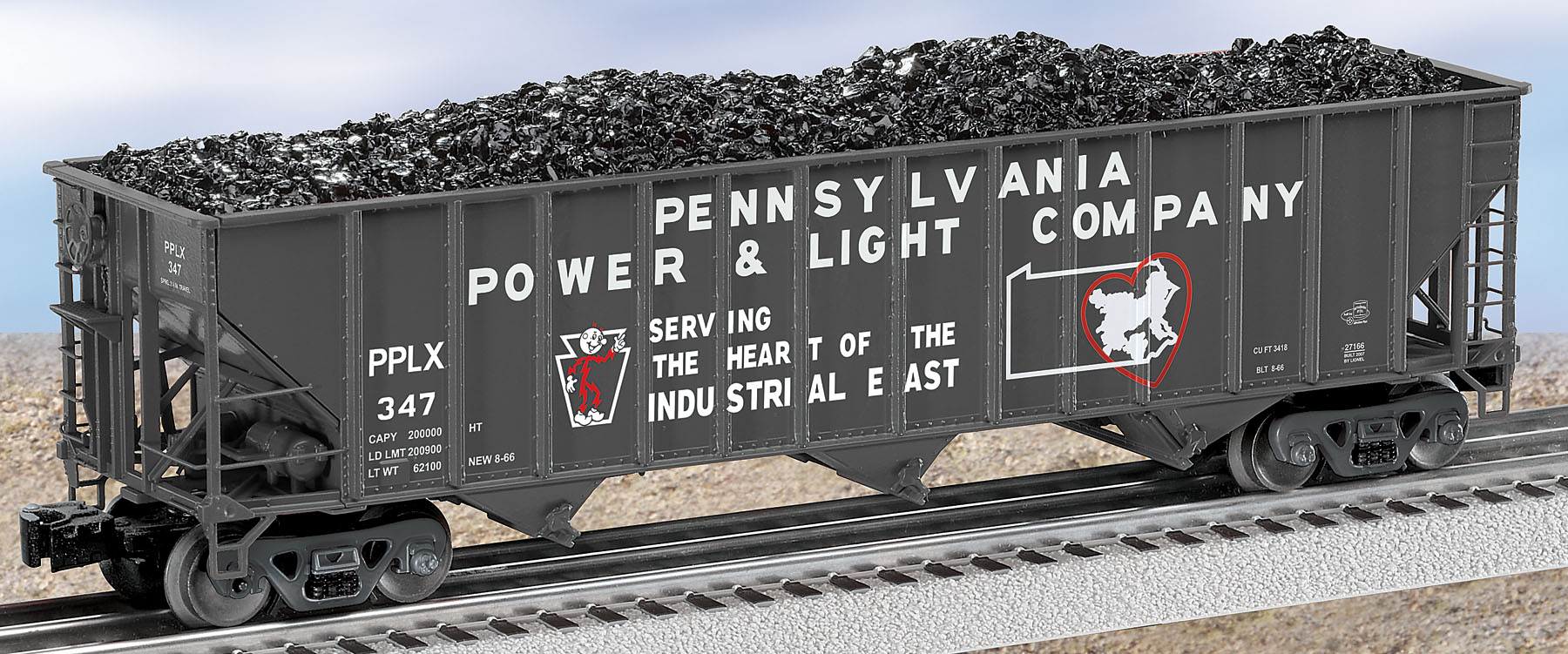 Pennsylvania Power & Light Company 3-Bay Die-Cast Coal Hopper image