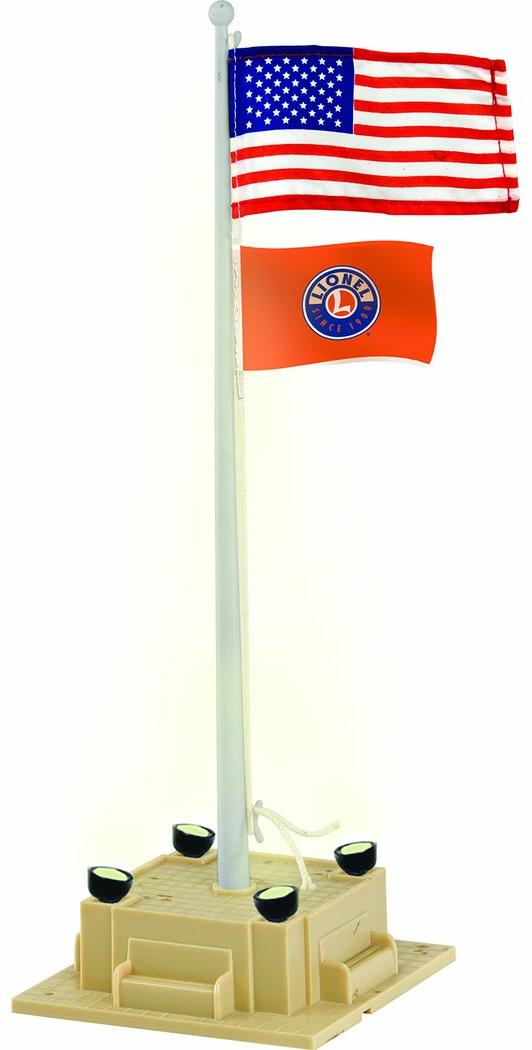 Lionel Illuminated Flagpole With Flag image