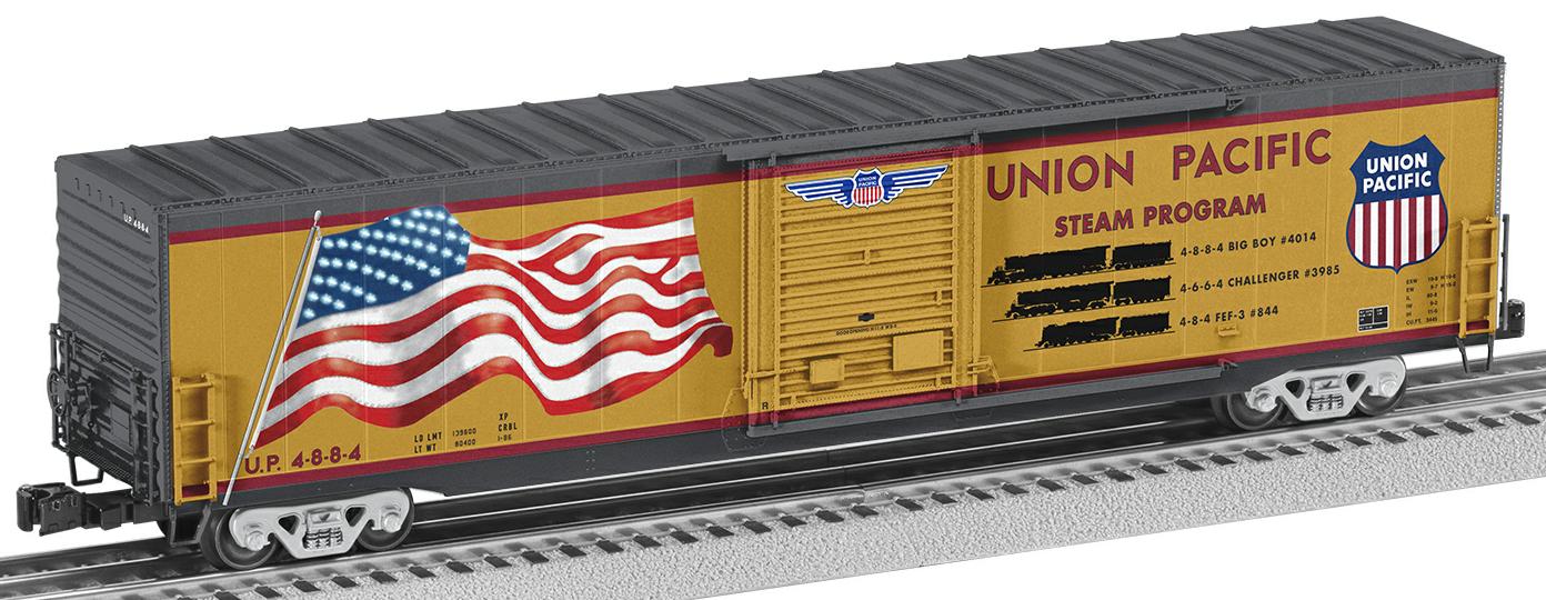 Union Pacific "Steam Program" Flag Boxcar image