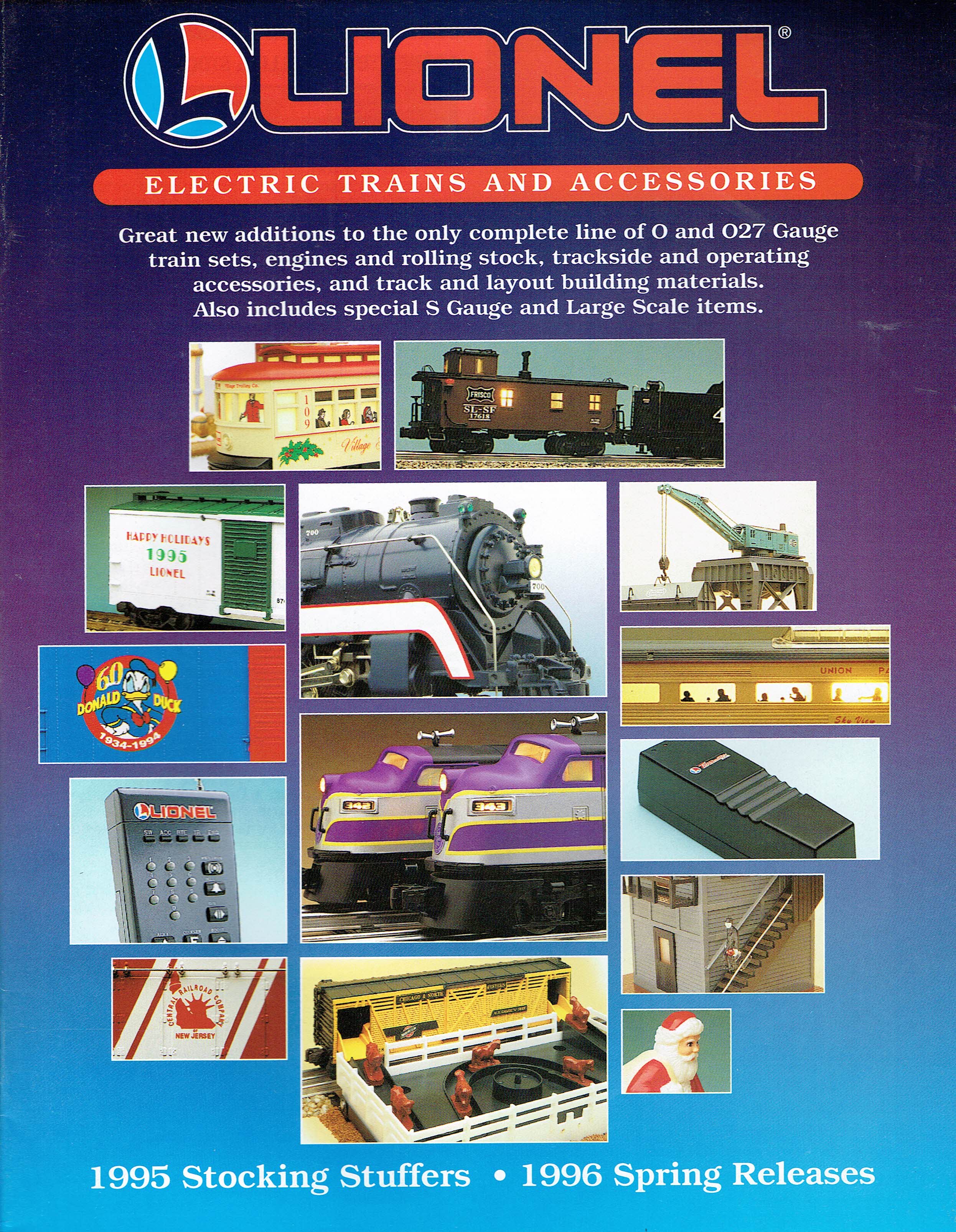 Lionel 1995 Stocking Stuffers / 1996 Spring Releases Catalog image
