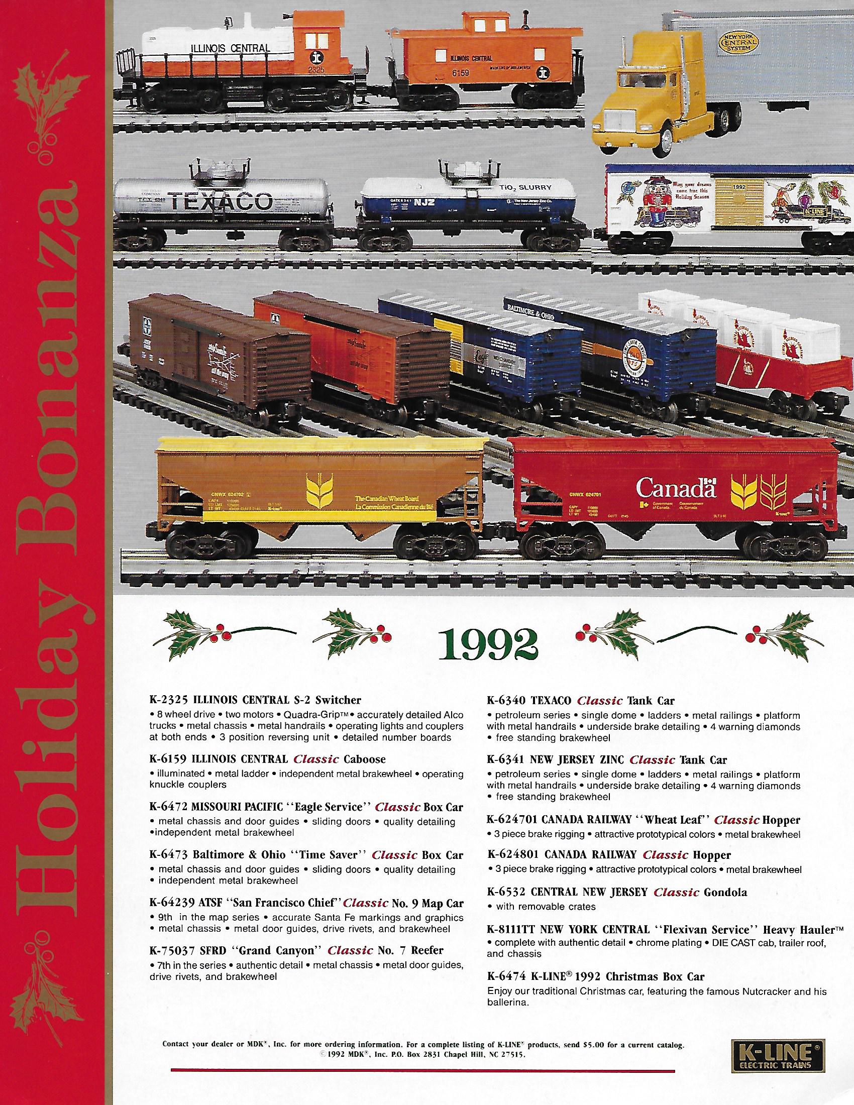 K-Line 1992 Holiday Bonanza (catalog) image