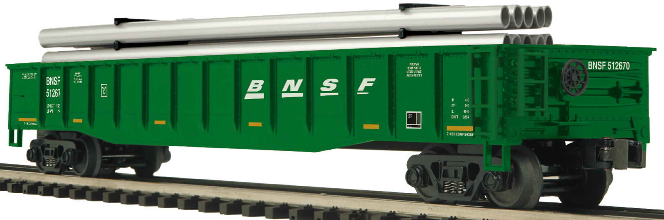 BNSF Gondola Car with Pipe Load image