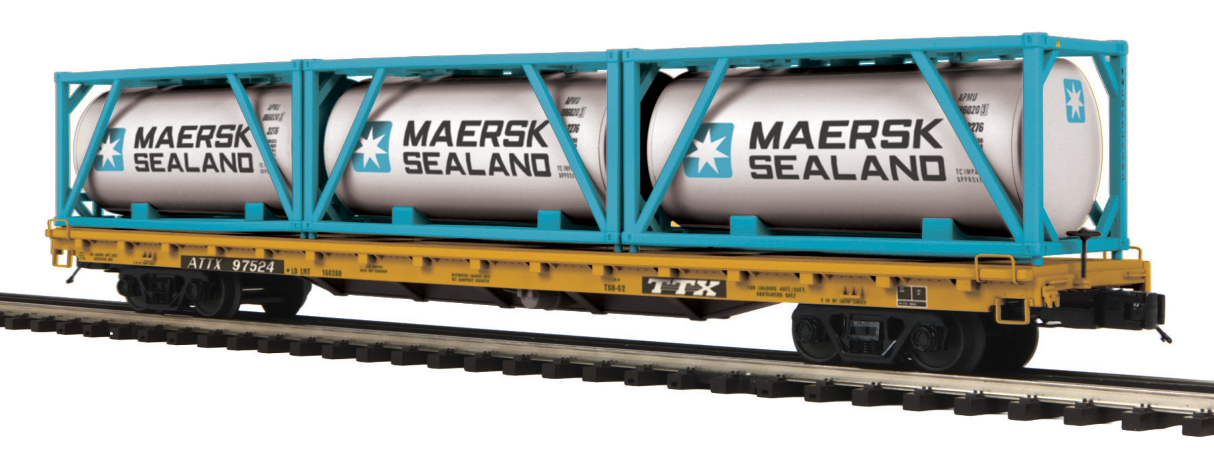 ATTX 60' Flat Car with (3) Tank Containers image