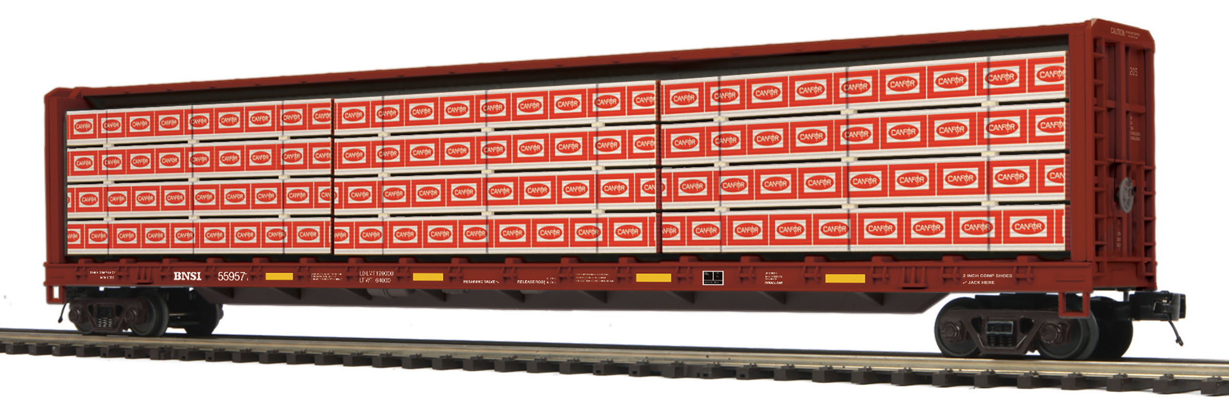 BNSF (Canfor) Center Beam Flat Car w/Lumber Load image
