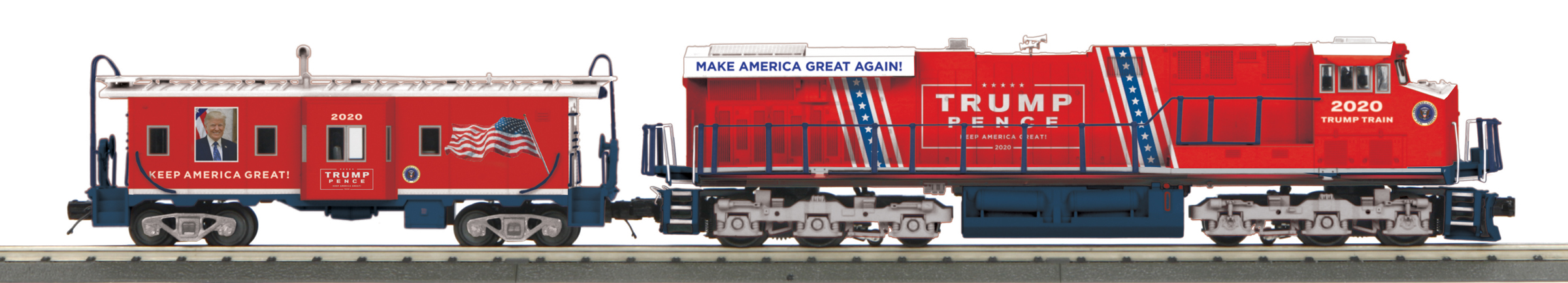 Donald Trump ES44AC Diesel & Caboose Set image