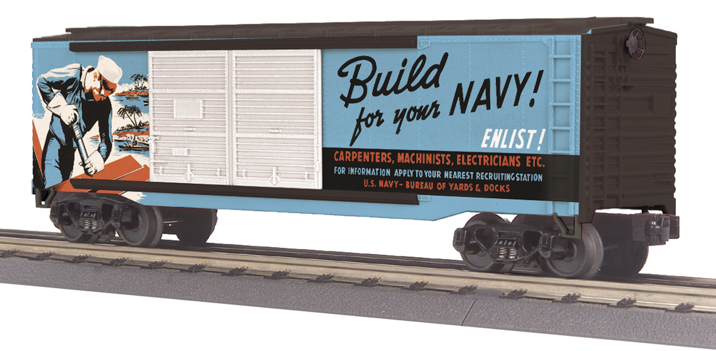U.S. Navy (Recruitment Poster) 40' Double Door Box Car image