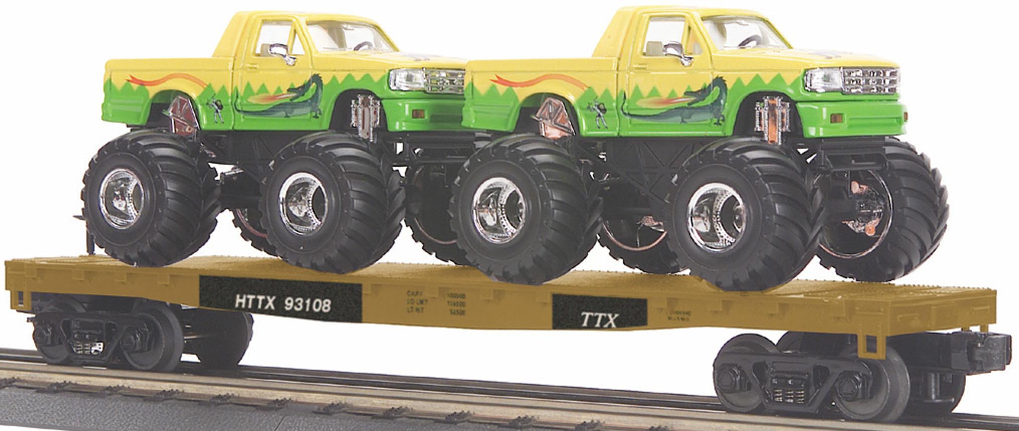 HTTX Flat Car w/(2) Monster Trucks image