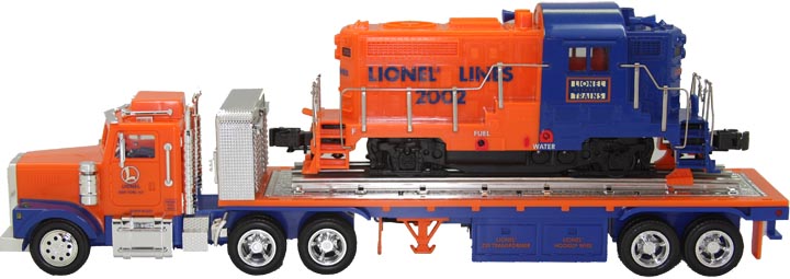 Flatbed with Lionel Non-Operating Locomotive # 7 image